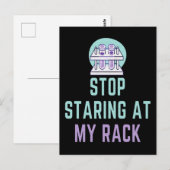 STOP MET JE OGEN TE STAAN OP MIJN REK - GRAPPIGE L BRIEFKAART (Voorkant / Achterkant)