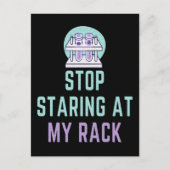 STOP MET JE OGEN TE STAAN OP MIJN REK - GRAPPIGE L BRIEFKAART (Voorkant)