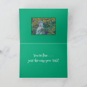 Stop met je te verstoppen / je bent in orde zoals  kaart (Binnen)