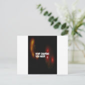 Stop met kamperen briefkaart (Staand voorkant)