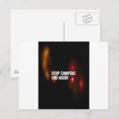 Stop met kamperen briefkaart (Voorkant / Achterkant)