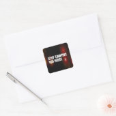 Stop met kamperen Noob Vierkante Sticker (Envelop)