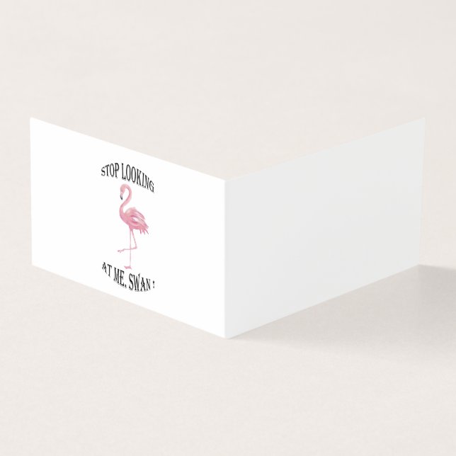 Stop met kijken naar me Swan Kaart (Buitenkant)