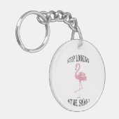 Stop met kijken naar me Swan Sleutelhanger (Voorkant Links)