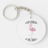 Stop met kijken naar me Swan Sleutelhanger (Voorkant)