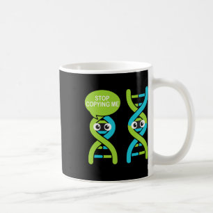 Stop met kopiëren Grappige wetenschap grap dna gra Koffiemok