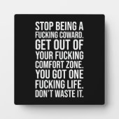 Stop met lafaard zijn fotoplaat (Voorkant)