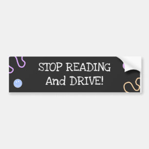 Stop met lezen en stuur mooie, vrolijke gezichten bumpersticker