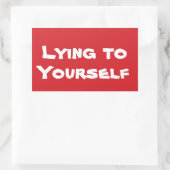 STOP met liegen tegen jezelf Stop Sign Sticker (Tas)