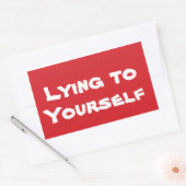 STOP met liegen tegen jezelf Stop Sign Sticker (Envelop)