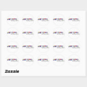 Stop met me te labelen ronde sticker (Vel)