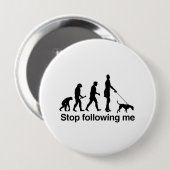 Stop met me volgen ronde button 4,0 cm (Voorkant /achterkant)