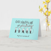 "Stop met me zo trots te maken", gefeliciteerd Kaa Kaart (Gele Bloem)