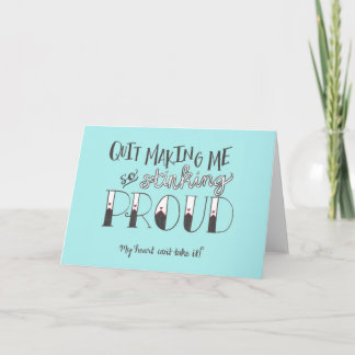 "Stop met me zo trots te maken", gefeliciteerd Kaa Kaart