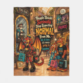 Stop Met Mij Normaal Te Verwachten Funny Dragon  Fleece Deken (Voorkant)