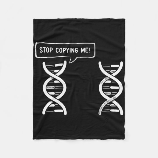 Stop met mij te kopiëren Funny Science Pun Dna-gra Fleece Deken (Voorkant)