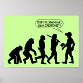 Stop met mij te volgen, ik ben een Creationist! Poster (Voorkant)