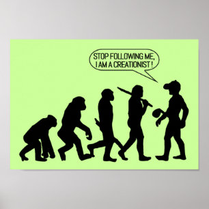 Stop met mij te volgen, ik ben een Creationist! Poster