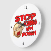 Stop met mijn aap te stelen grote klok (Hoek)