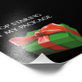 Stop met mijn kerstcadeaupresentatie te bekijken foto afdruk (Hoek)