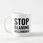 Stop met Millennials de Schuld te geven Koffiemok (Links)