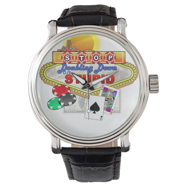 Stop met naar beneden te verdubbelen op Stompzinni Horloge (Voorkant)