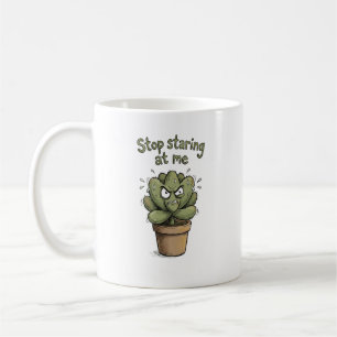Stop met naar me staren – Grappige Succulenten Mok