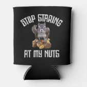 Stop met naar mijn noppen te staren - grappig vier blikjeskoeler (Voorkant)