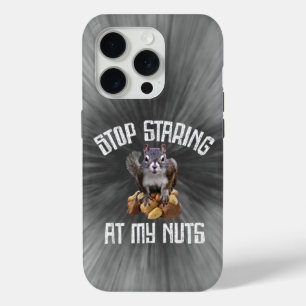 Stop met naar mijn noppen te staren - grappig vier iPhone 15 pro case
