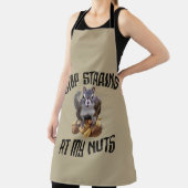 Stop met naar mijn noppen te staren - grappig vier schort (Insitu)