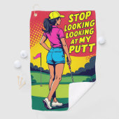 Stop met naar mijn putt te kijken Golfhanddoek (Insitu)