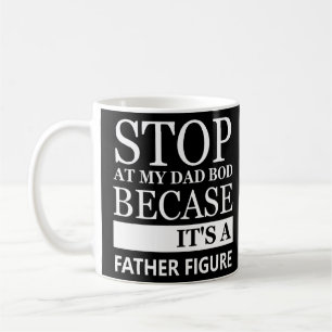 Stop met naar m'n vader te kijken omdat het een va koffiemok