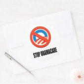 Stop met Obamacare Ronde Sticker (Envelop)