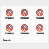 Stop met Obamacare Ronde Sticker (Vel)