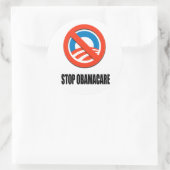 Stop met Obamacare Ronde Sticker (Tas)
