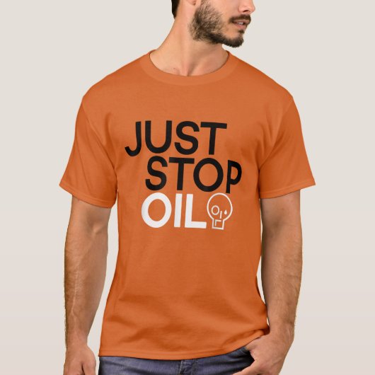 Stop met olie sparen de aarde t-shirt (Voorkant)
