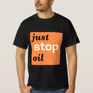 stop met olie t-shirt