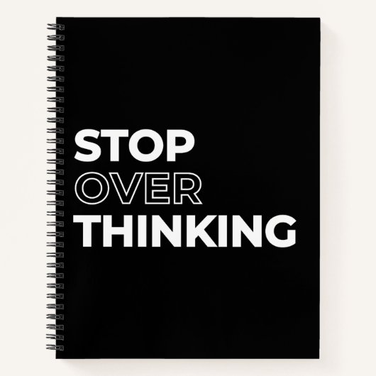 Stop met overdenken citaat notitieboek (Voorkant)