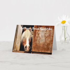 Stop met paardenspelen Vouwbare Wenskaart Kaart