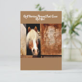 Stop met paardrijden rond het Wenskaart Kaart (Staand voorkant)