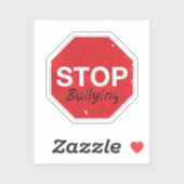 Stop met pesten anti-pestbewustzijn sticker (Vel)