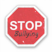 Stop met pesten anti-pestbewustzijn sticker (Voorkant)
