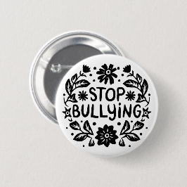Stop met pesten anti pestkop ronde button 5,7 cm