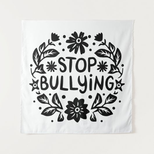 Stop met pesten anti pestkop wandkleed (Voorkant)