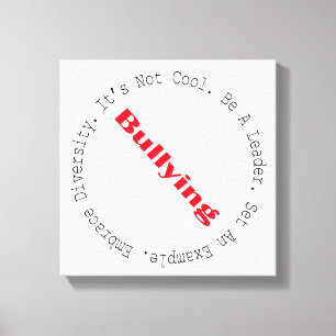 Stop met pesten door Shirley Taylor Canvas Afdruk
