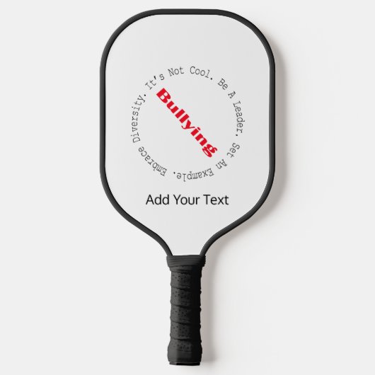 Stop met pesten door Shirley Taylor Pickleball Paddle (Achterkant)