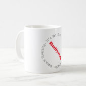 Stop met pesten-outline koffiemok (Voorkant links)