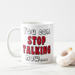 Stop met praten Bar   Humor Meisjesaggregaat Koffiemok