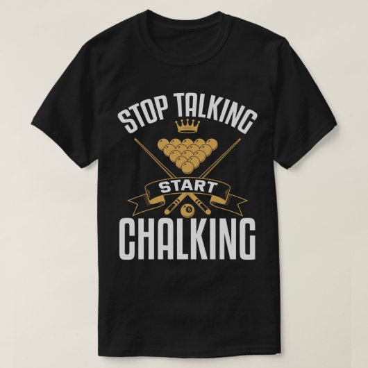 Stop met praten Begin bellen T-shirt (Design voorkant)