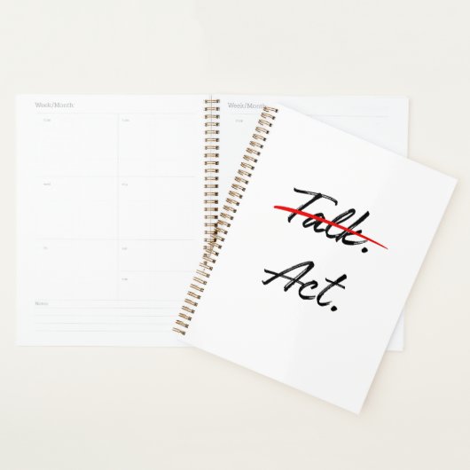 Stop met praten. Begin met acteren. – Clean Hustle Planner (Display)